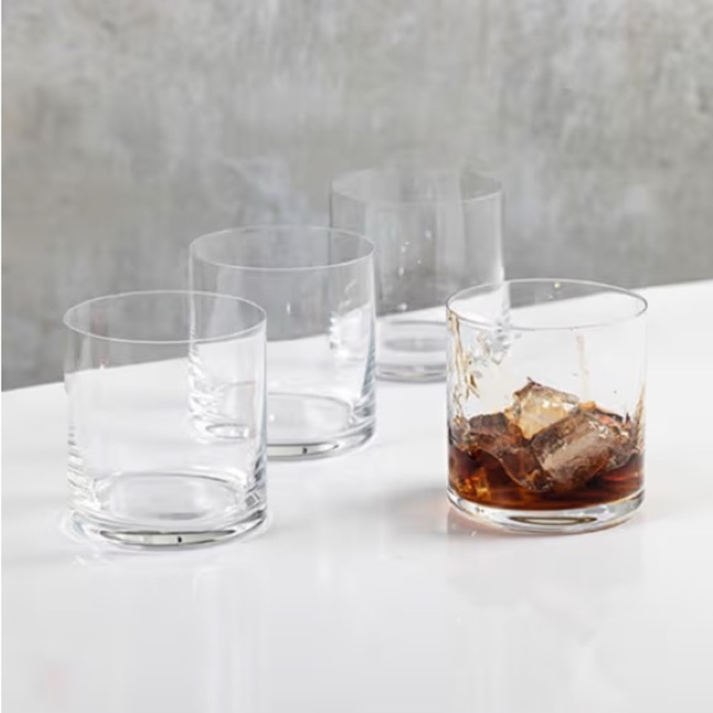 NEW {MIKASA} Julie Set of 4 Double Old-Fashioned Glasses, 15oz